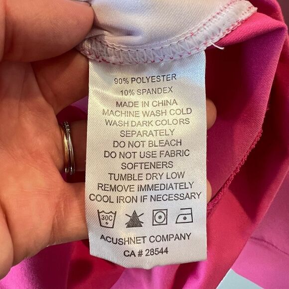 FootJoy HotĀ Pink White FullāZip Mid Layer Jacket Panel Pockets SizeāS - Picture 12 of 13